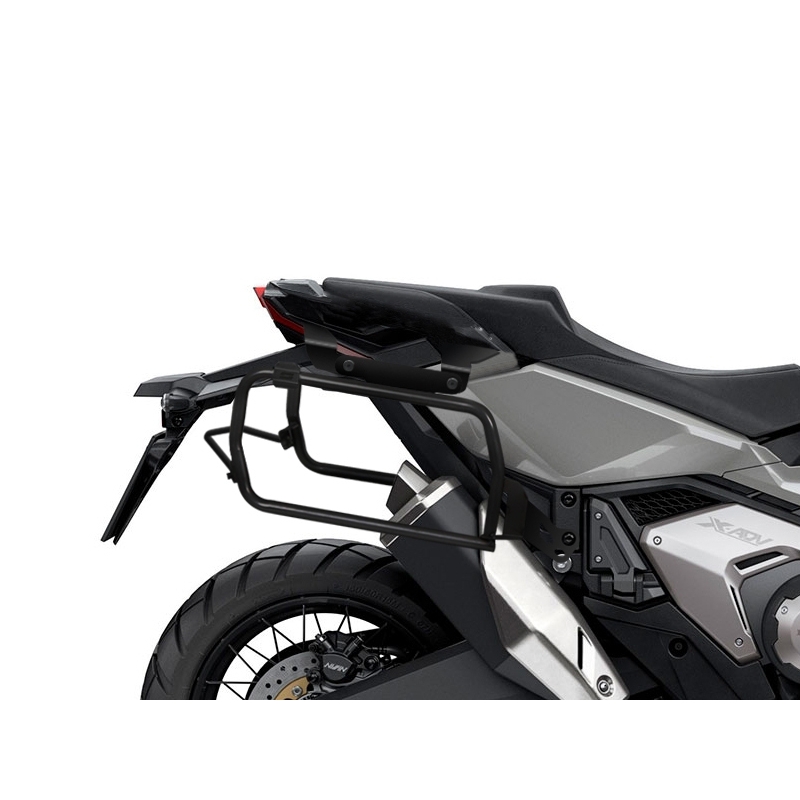 Complete set of aluminum cases SHAD TERRA BLACK, 37L topcase + 47L / 47L side cases, including mounting kit and plate SHAD HONDA X-ADV 750