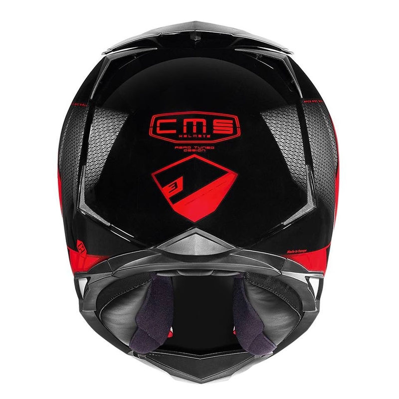 Motorkerékpár sisak CMS GTRS Vektor fekete-piros