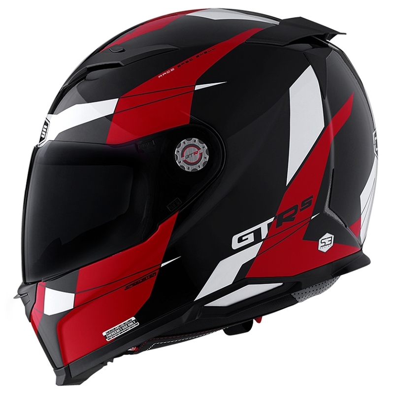 Motorkerékpár sisak CMS GTRS Speedster fekete-piros-fehér