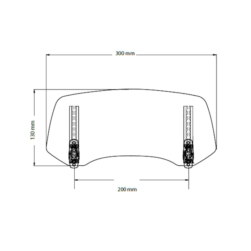 Multiadjustable visor PUIG 2.0 fixed by screws áttetsző