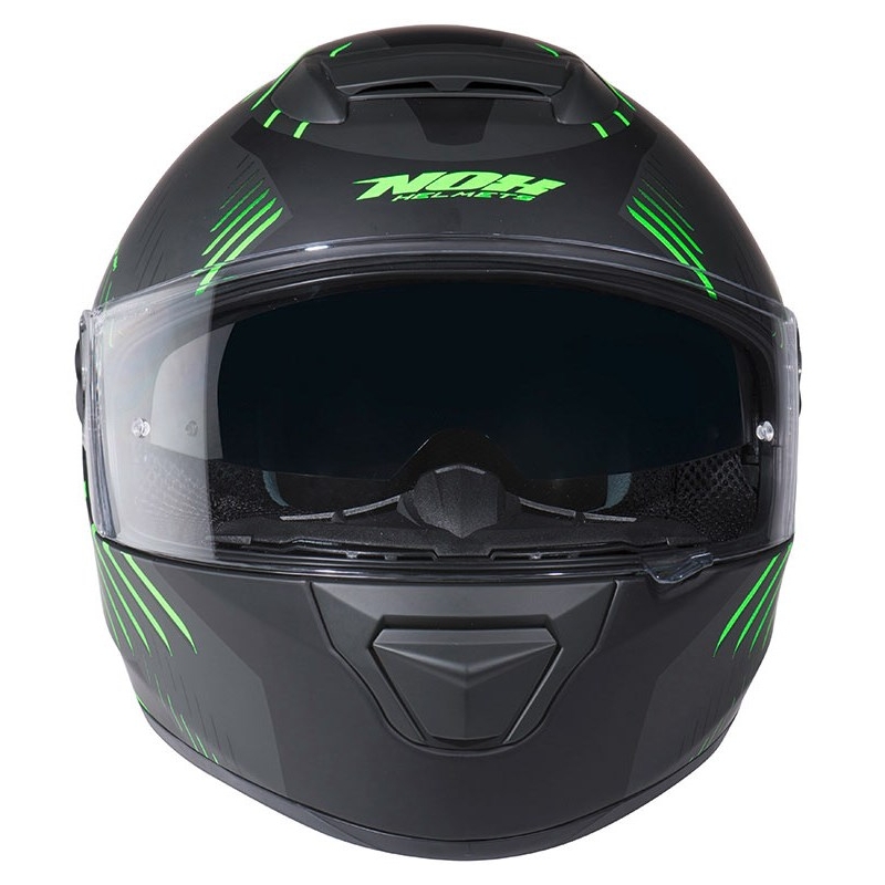 Integrált sisak NOX N301 RIM fekete matt-fluo zöld eladó kiárusítás