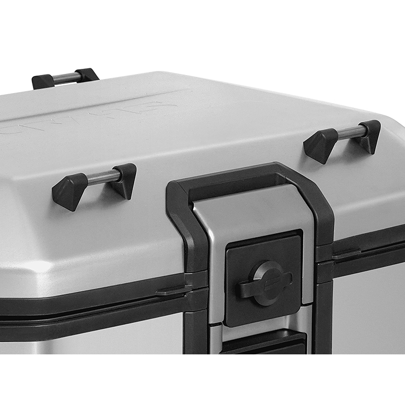Complete set of aluminum cases SHAD TERRA, 55L topcase + 36L / 47L side cases, including mounting kit and plate SHAD Harley Davidson Pan America 1250