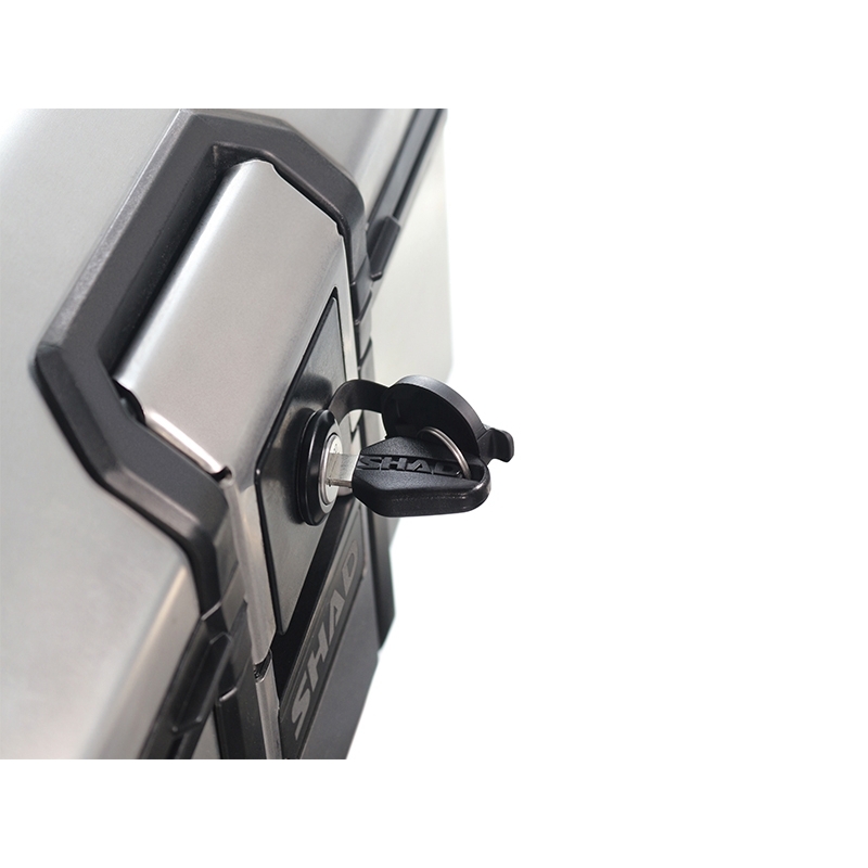 Complete set of aluminum cases SHAD TERRA, 55L topcase + 36L / 47L side cases, including mounting kit and plate SHAD Benelli TRK 502 X 2022 -