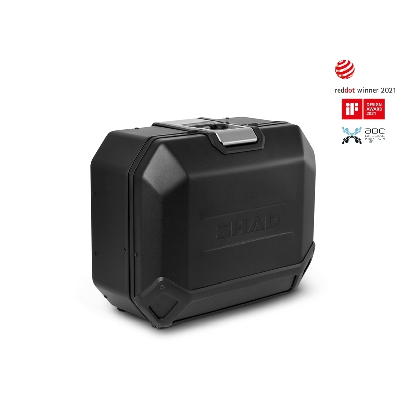 Complete set of 36L / 47L SHAD TERRA BLACK aluminum side cases, including mounting kit SHAD CF Moto 800MT