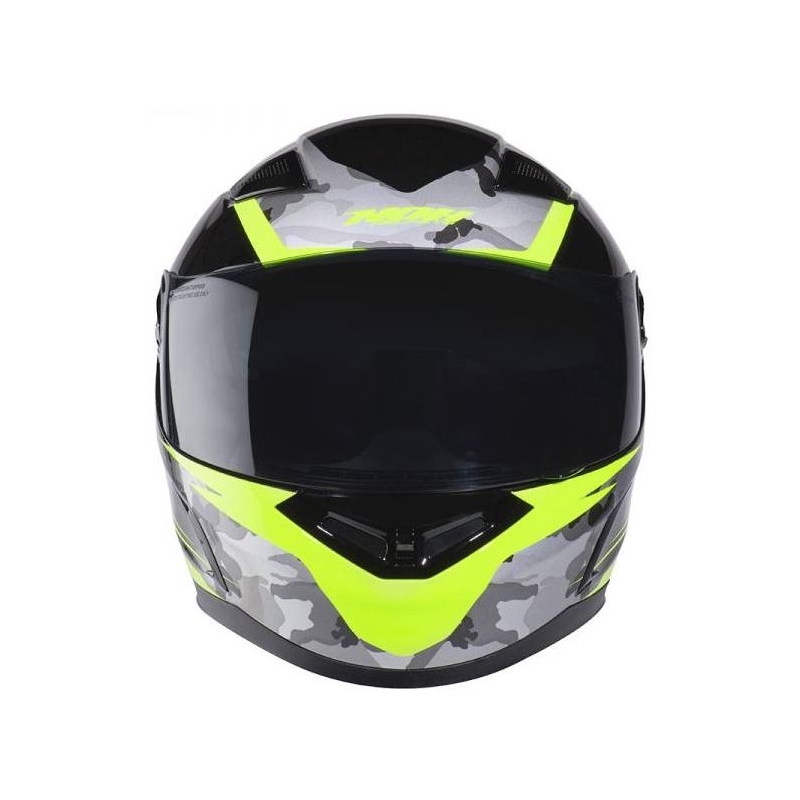 Integrált motorkerékpár sisak NOX N917 Oldalsó fekete-fluo sárga-camo