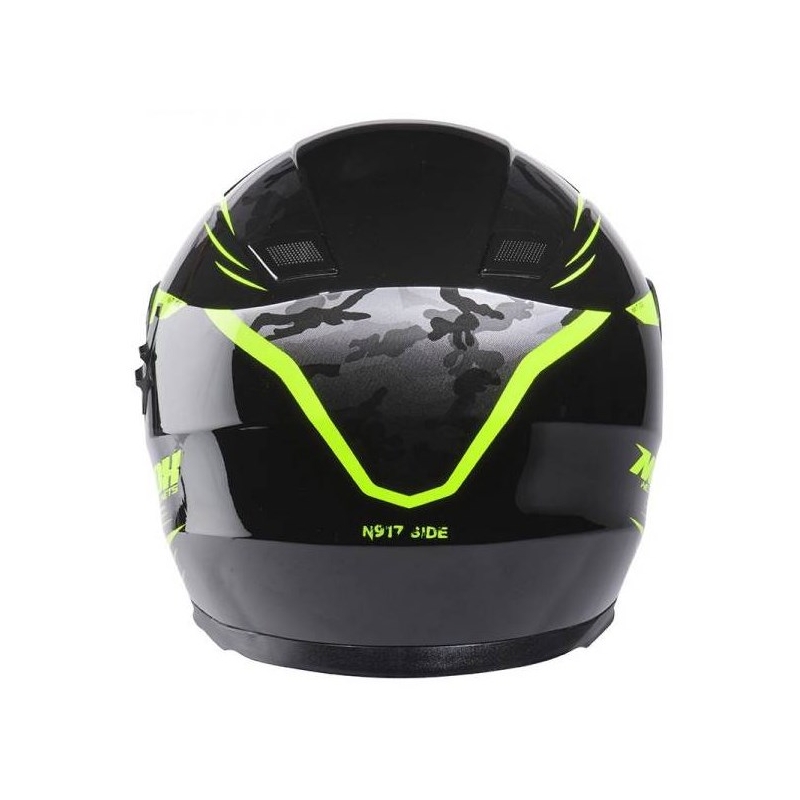 Integrált motorkerékpár sisak NOX N917 Oldalsó fekete-fluo sárga-camo