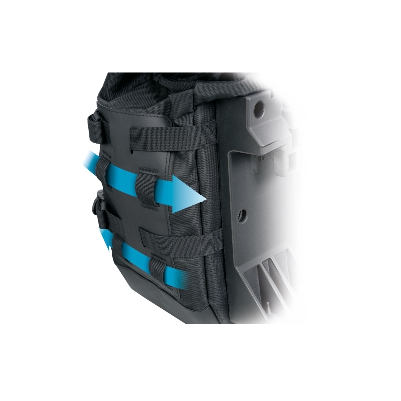 Complete set of SHAD TERRA TR40 adventure saddlebags and SHAD TERRA BLACK aluminium 48L topcase, including mounting kit SHAD Harley Davidson Pan America 1250