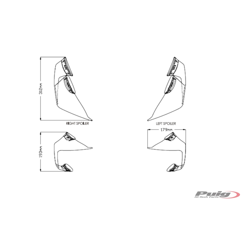 Frontal spoilers PUIG GP fekete