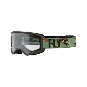 FLY Racing Focus motokrossz szemüveg fekete-camo (átlátszó plexi)