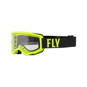 FLY Racing Focus motokrossz szemüveg fluo sárga-fekete (átlátszó plexi)