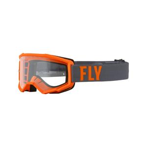 FLY Racing Focus motokrossz szemüveg szürke-narancssárga (átlátszó plexi)