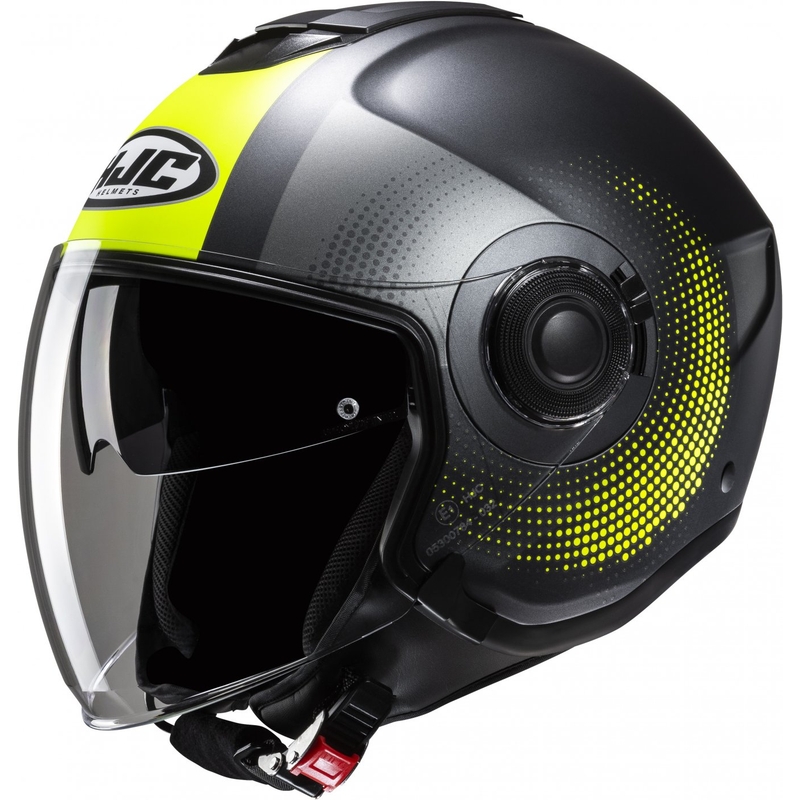HJC i40N Pyle MC3HSF nyitott motoros bukósisak szürke-fluo sárga