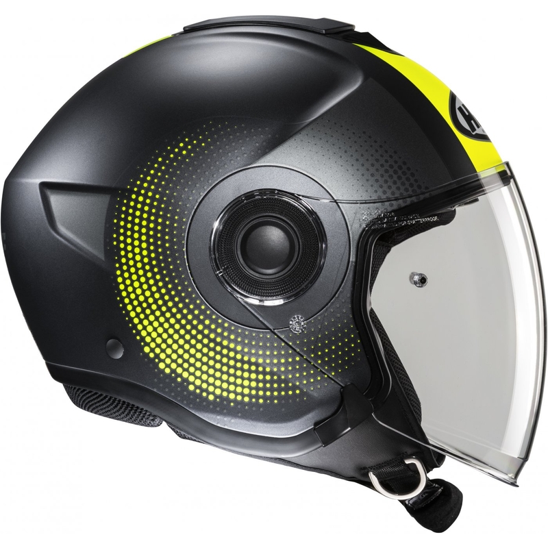 HJC i40N Pyle MC3HSF nyitott motoros bukósisak szürke-fluo sárga
