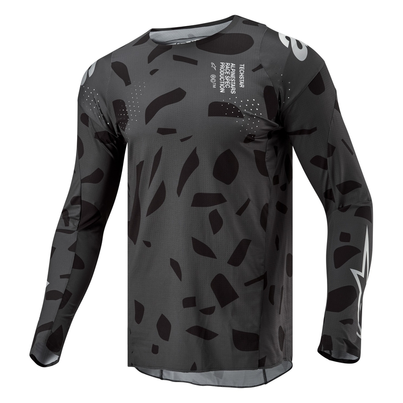 Alpinestars Techstar Graphite 2024 motokrosszos mez fekete-camo kiárusítás