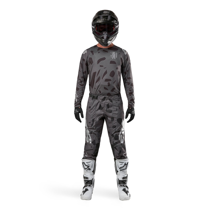 Alpinestars Techstar Graphite 2024 motokrosszos mez fekete-camo kiárusítás