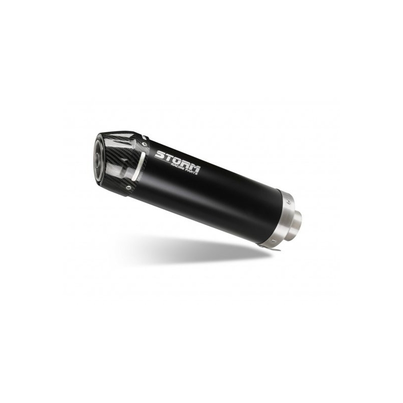 Teljes kipufogó rendszer 1x1 STORM GP Black with carbon cap