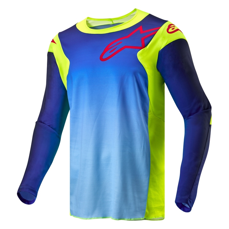 Alpinestars Racer Hoen motocross mez fluo sárga-kék-piros