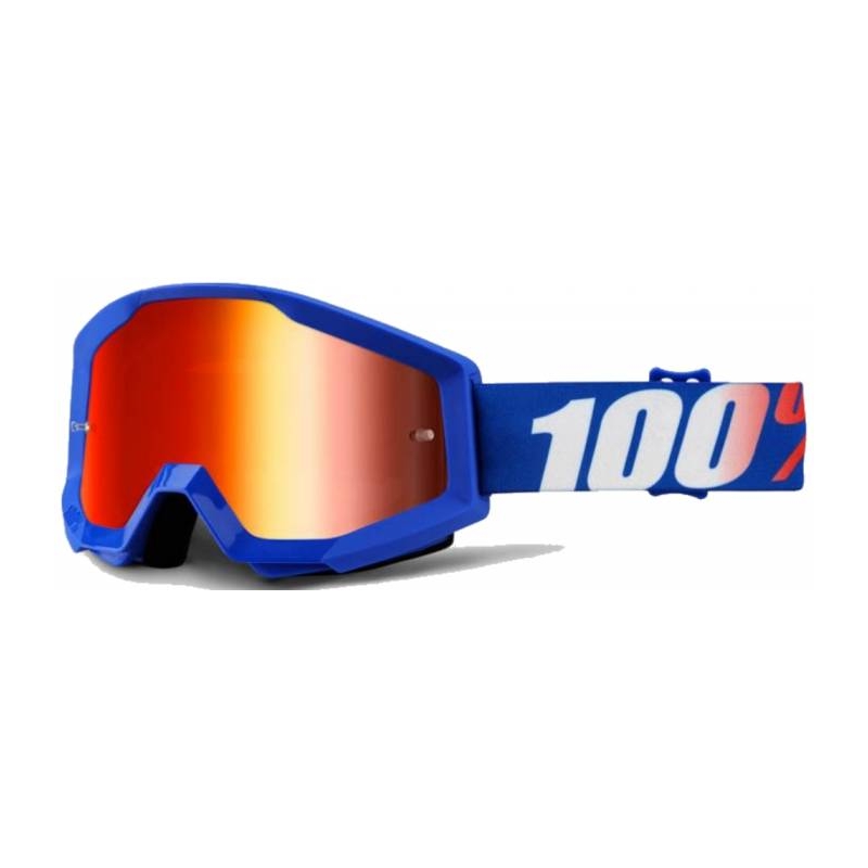 Szemüveg 100% Strata Nation (piros króm plexi csapokkal csillámhoz)