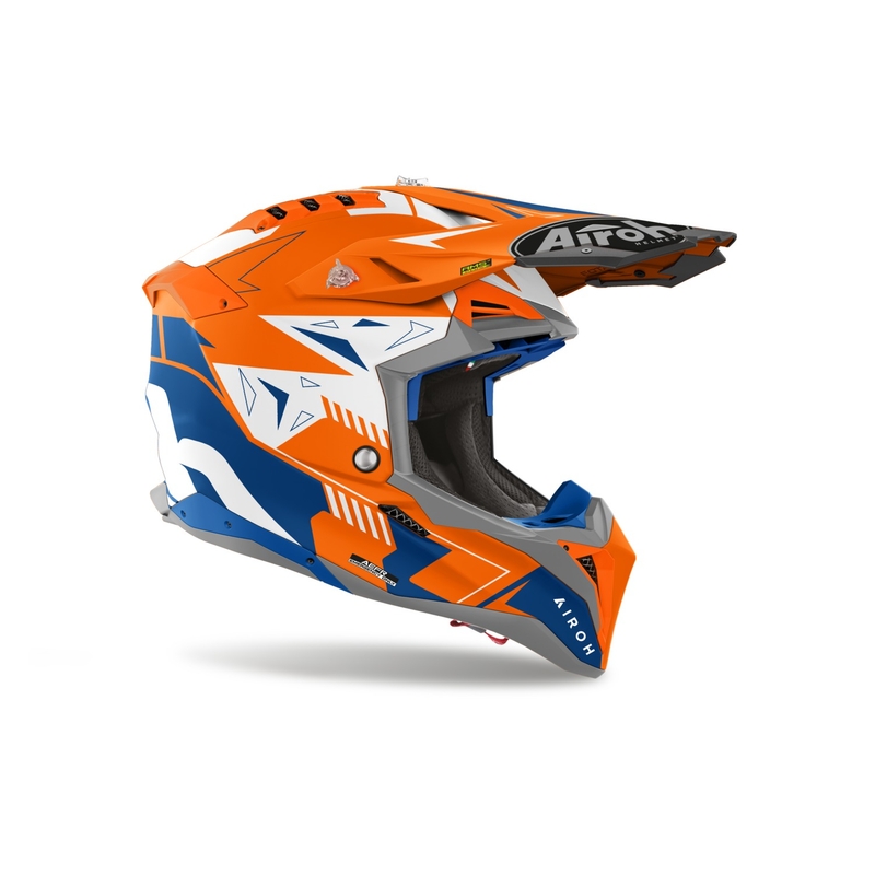 Motocross sisak Airoh Aviator 3 Spin matt fluo narancs