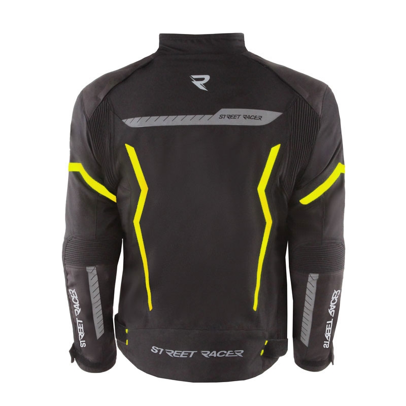 Street Racer Flex Air motoros kabát fekete-fluo sárga