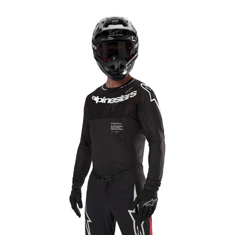 Alpinestars Supertech Ward 2024 motokrossz mez fekete-piros-fehér