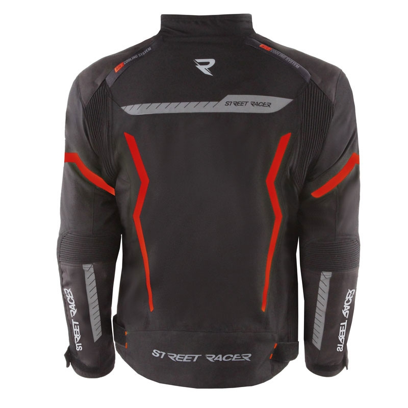 Street Racer Flex motoros kabát fekete-piros