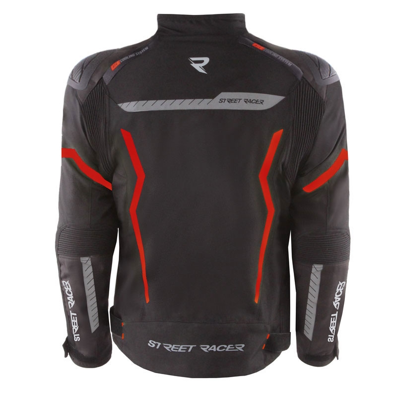 Street Racer Flex EVO motoros kabát fekete-piros