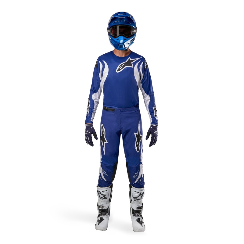Alpinestars Fluid Lucent motocross mez kék-fehér-fekete