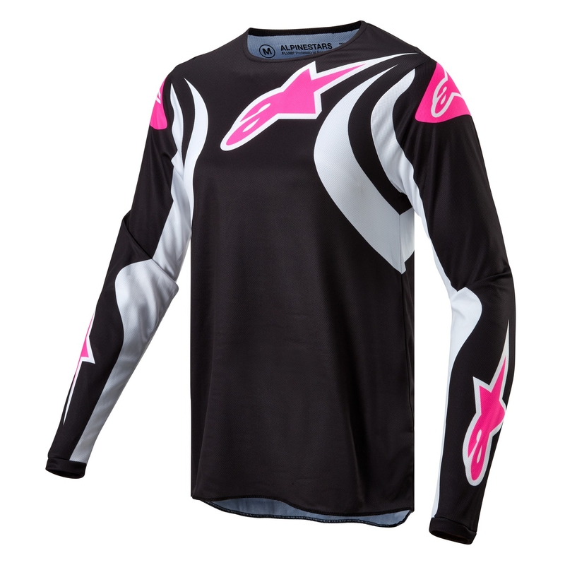 Alpinestars Stella Fluid 2024 női motokrossz mez fekete-fehér