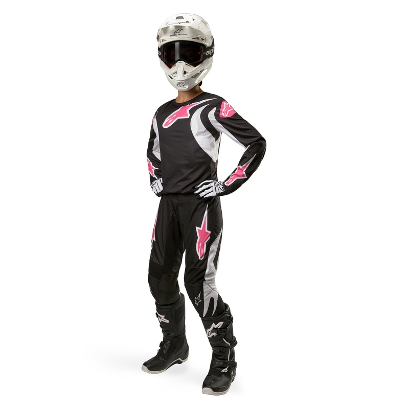 Alpinestars Stella Fluid 2024 női motokrossz mez fekete-fehér