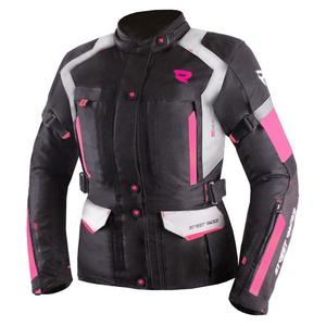 Street Racer Hilax női motoros kabát fekete-szürke-rózsaszín