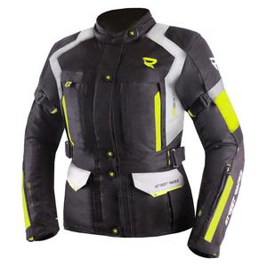Street Racer Hilax női motoros kabát fekete-szürke-fluo sárga