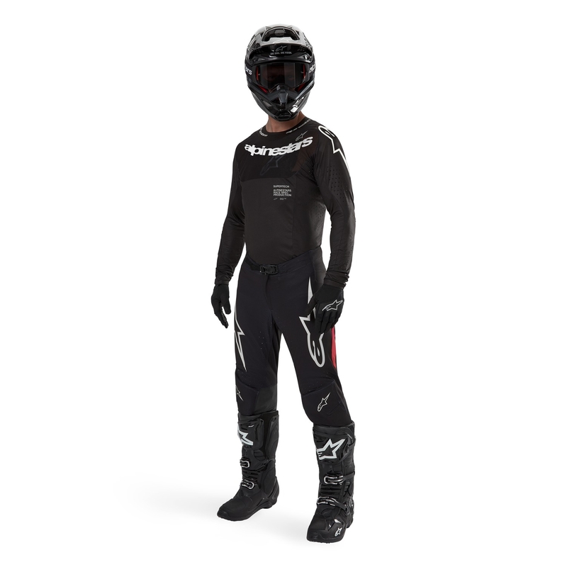 Alpinestars Supertech Ward 2024 motocross nadrág fekete-piros-fehér