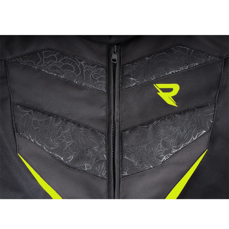 Street Racer Rose női motoros kabát fekete-fluo sárga