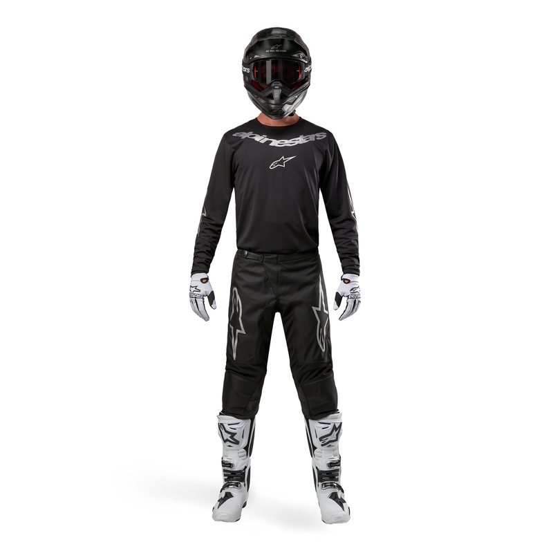 Alpinestars Fluid Graphite motocross nadrág fekete-ezüst