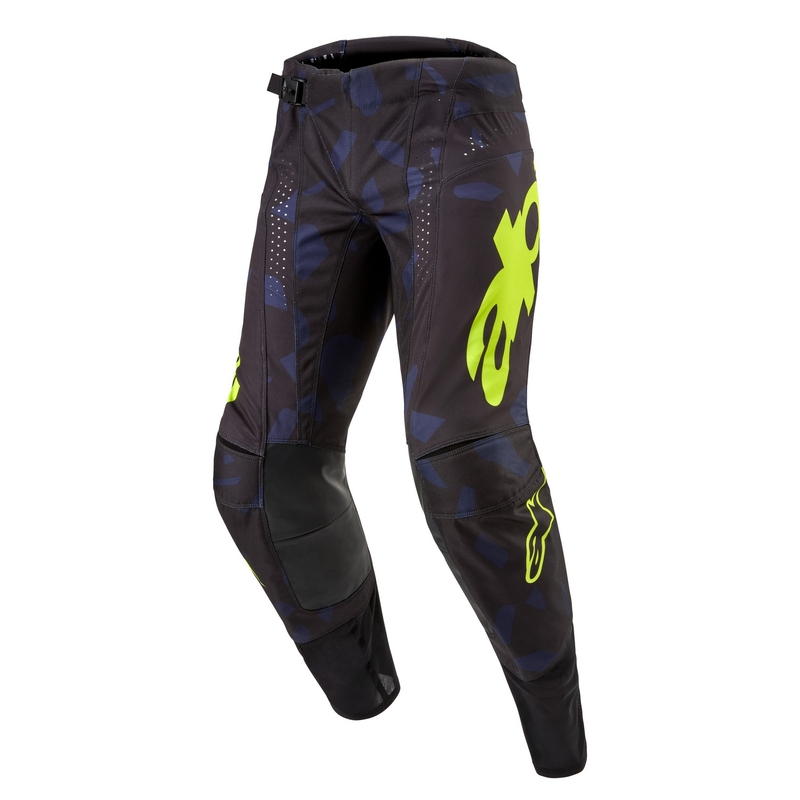 Alpinestars Techstar Rantera motocross nadrág fekete-kék-fluo sárga