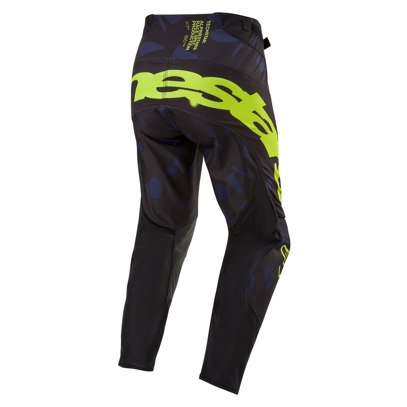 Alpinestars Techstar Rantera motocross nadrág fekete-kék-fluo sárga