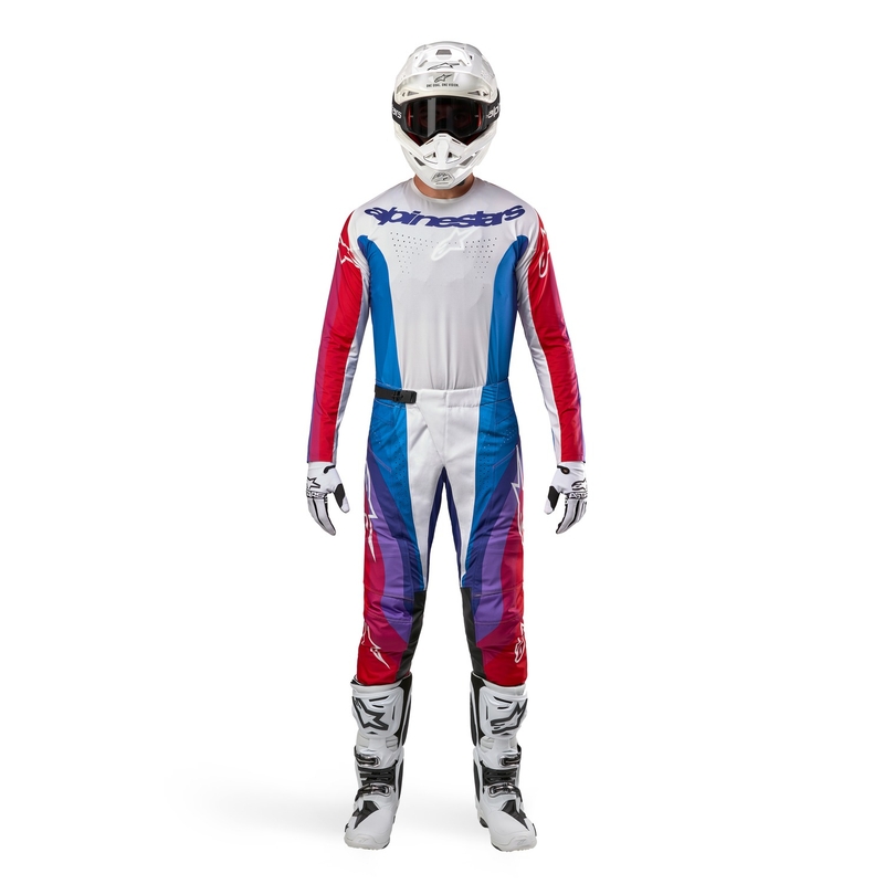 Alpinestars Techstar Pneuma 2024 motocross nadrág fehér-kék-piros