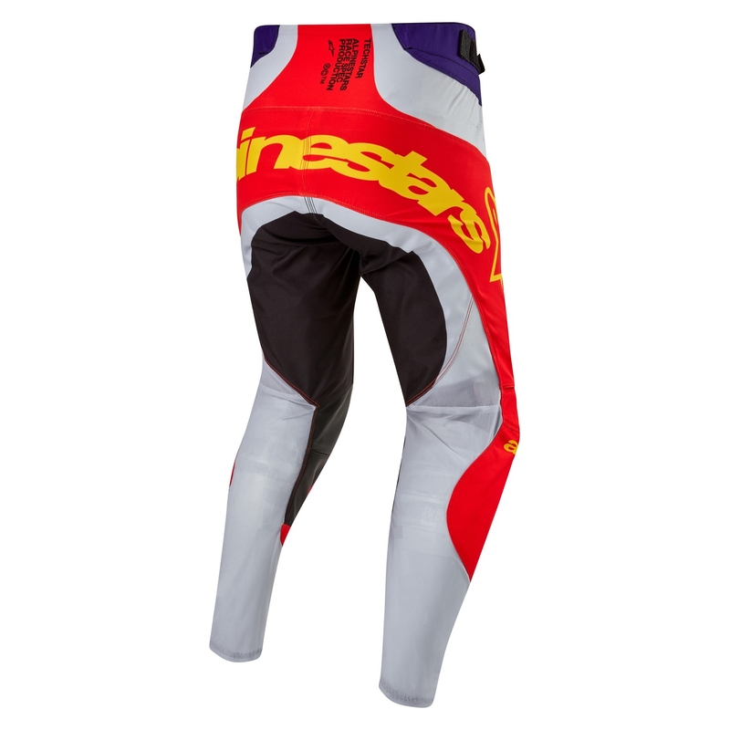 Alpinestars Techstar Ocuri 2024 motokrossz nadrág narancssárga-szürke-lila-sárga kiárusítás