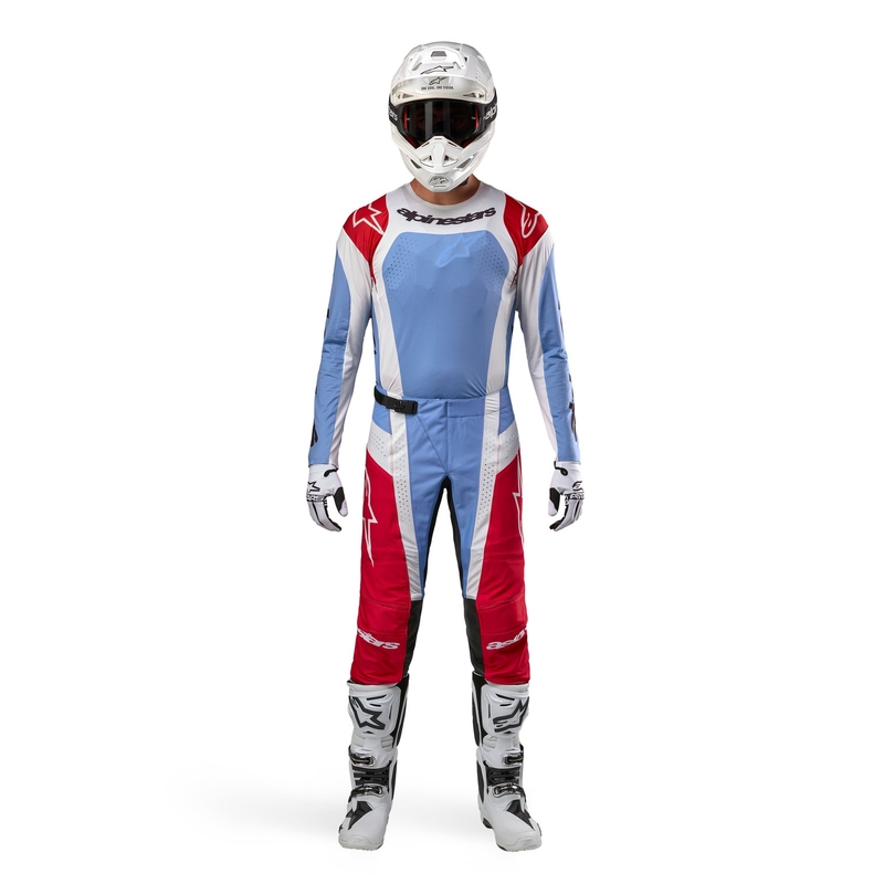 Alpinestars Techstar Ocuri 2024 motokrossz nadrág világoskék-fehér-piros
