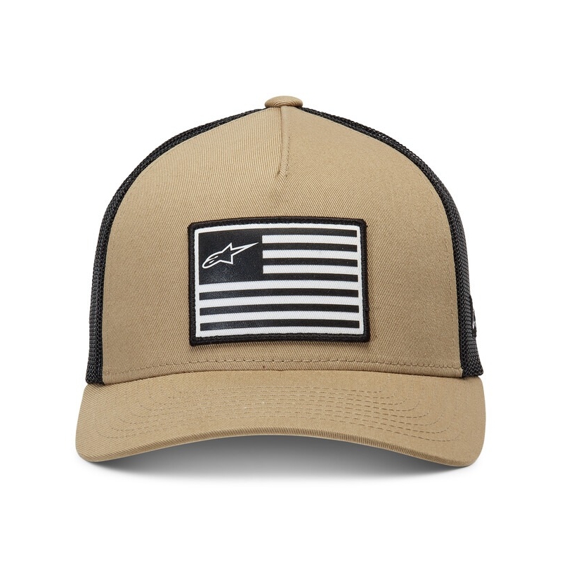 Alpinestars Flag Snap Hat siltes sapka homok-fekete-fehér