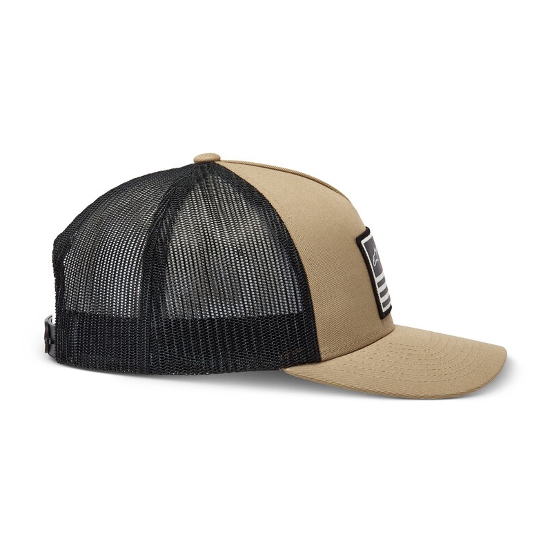 Alpinestars Flag Snap Hat siltes sapka homok-fekete-fehér