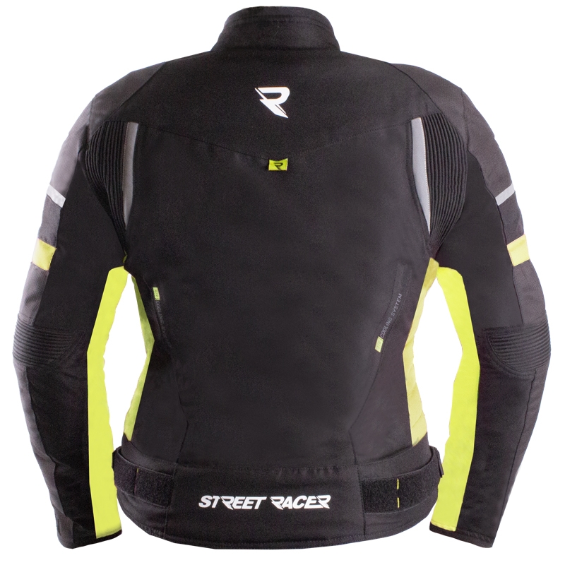 Street Racer Betty II női motoros kabát fekete-fluo sárga