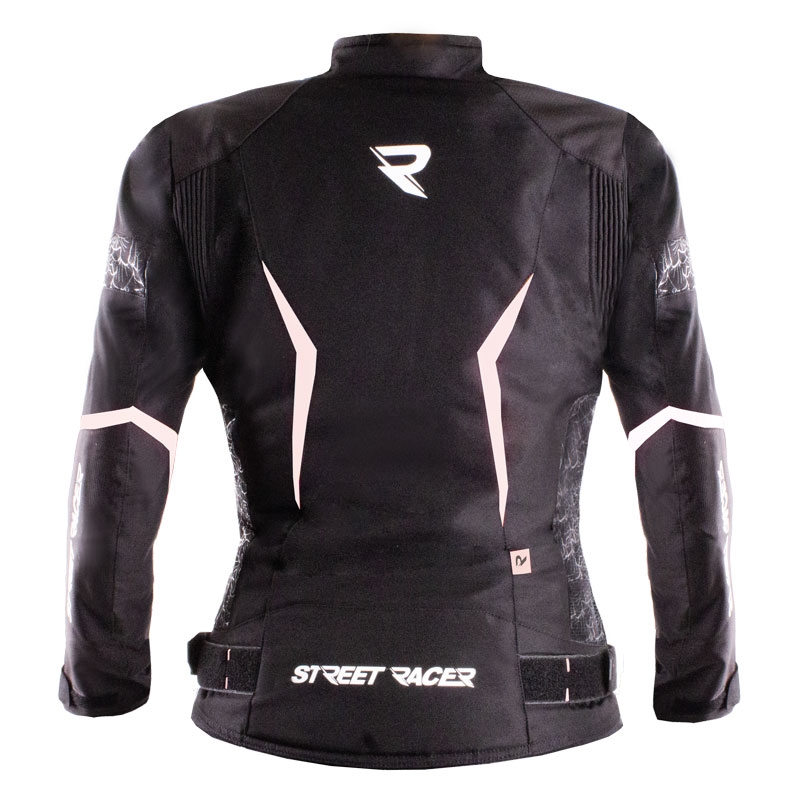 Street Racer Rose női motoros kabát fekete-fehér