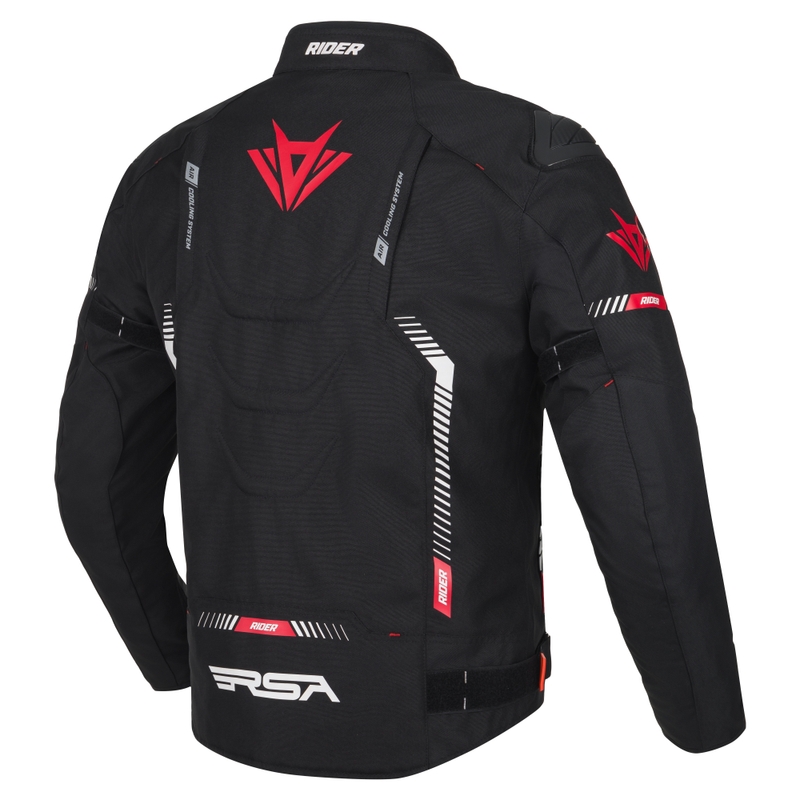 RSA Rider motoros kabát fekete-fehér-piros