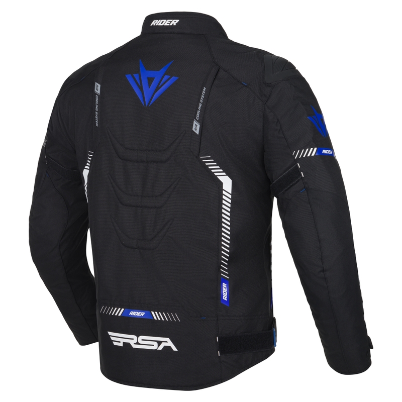 RSA Rider motoros kabát fekete-fehér-kék
