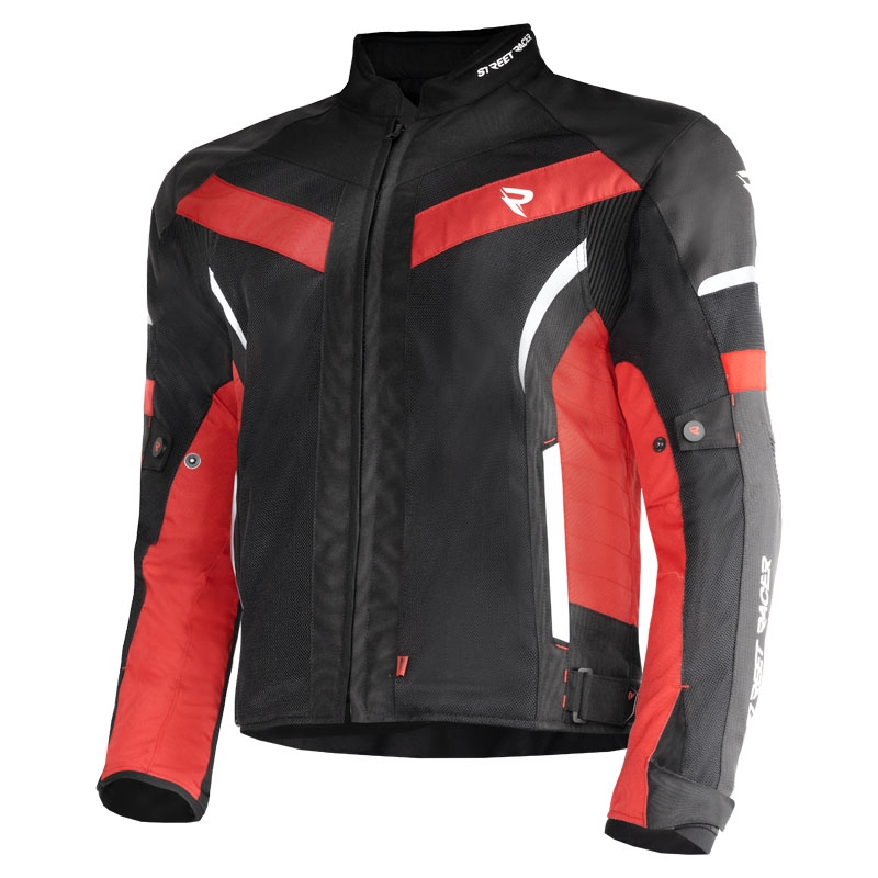 Street Racer Evans Air motoros kabát fekete-piros