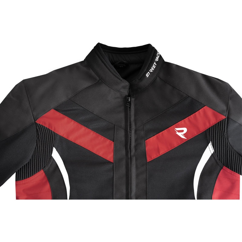 Street Racer Evans Air motoros kabát fekete-piros