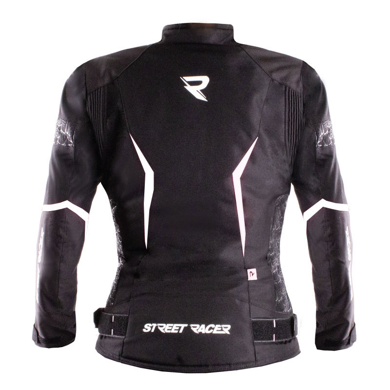 Street Racer Rose Air női motoros kabát fekete-fehér