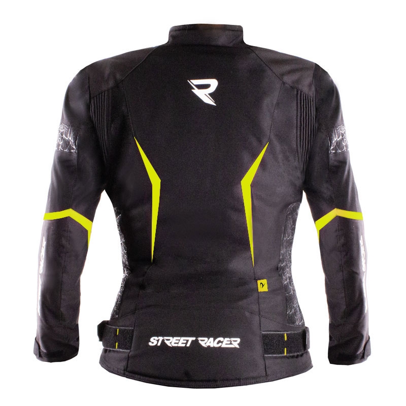 Street Racer Rose Air női motoros kabát fekete-fluo sárga